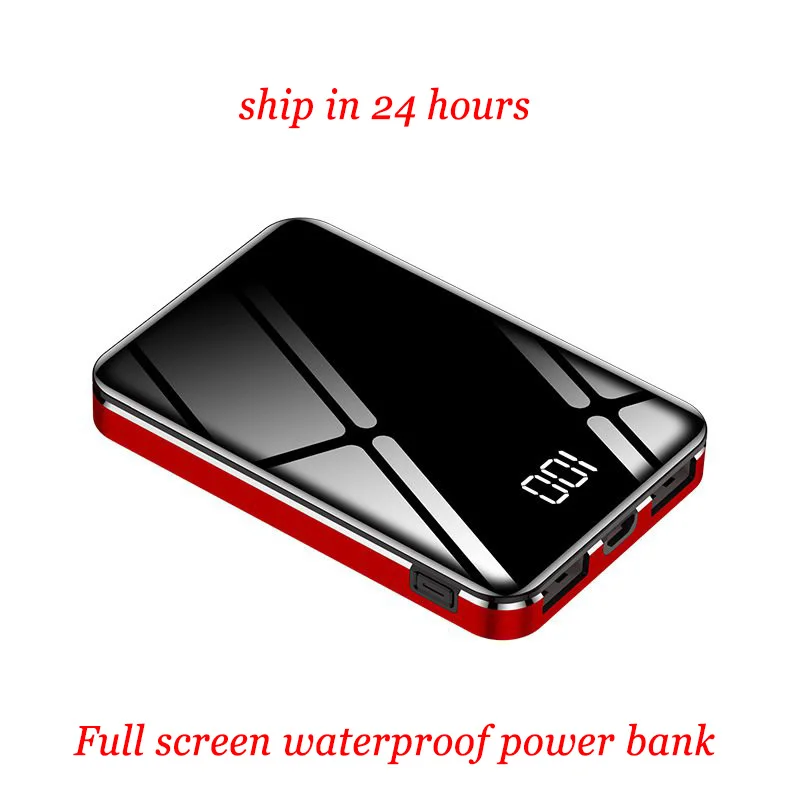 

Full Screen Power Bank Waterproof 20000mah QI 3.0 External Battery Pack Portable Charger LED LCD Powerbank Mini Power Bank Zmi