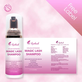

60ml Eyelash Extension Shampoo Private Label Lash Extension Cleansing Cleaning Foam Eyelash Extension Lash Shampoo Brush Lash