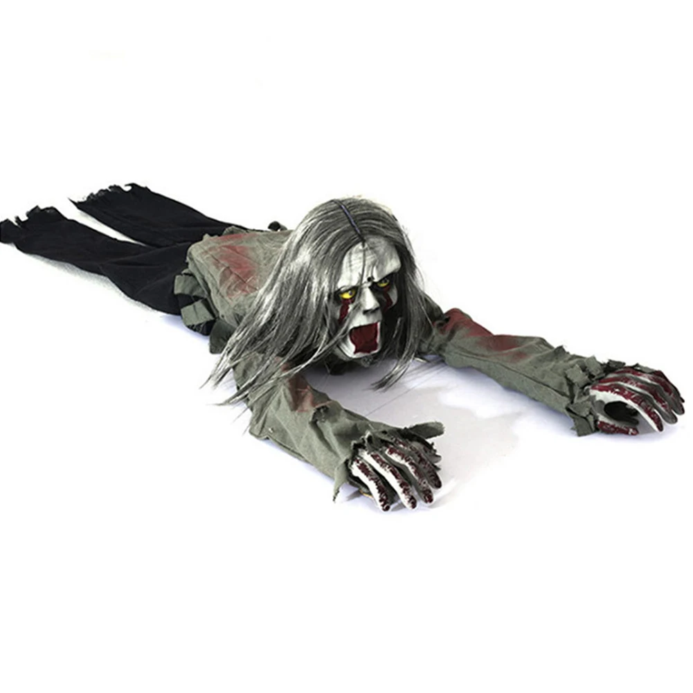 

Halloween Party Decorations Horror Layout Crawling Ghosts Voice Control Toy Electric Eye Glow Crawling Ghost Haunted House Prop