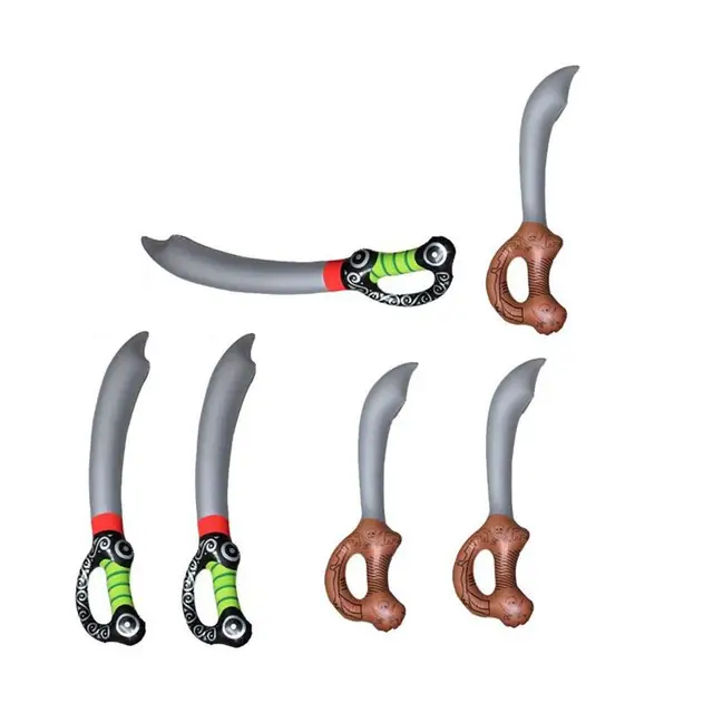 6pcs/set PVC Premium Funny Creative Inflatable Pirate Sword Inflatable Weapons Sword Halloween Props 2