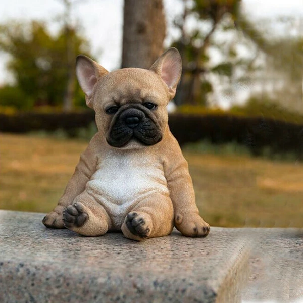French Bulldog Puppy Statue Creative Resin Crafts Home Decoration Wine  Cabinet Office Decor Lawn Sculpture Crafts Decor Jardin