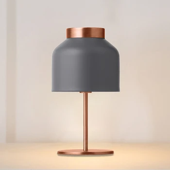 

E27 Simple LED Table Light Gray or White Nordic Bedroom Bedside Desk Lighting Fxtures Study Reading Deco Table Lamp AC90V - 260V