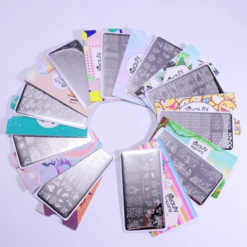

Beautybigbang Nail Stamping Plates Set 10 PCS Classic Style XL-031-XL-080 Flower Animal Geometry Tree Print Image Art Template