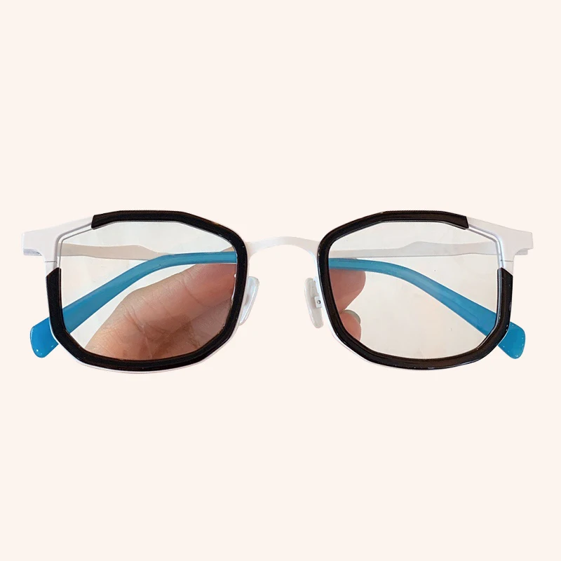 No1 Eyeglasses Ретро Квадратные прозрачные линзы оправа для очков Брендовая женская оправа для очков - Цвет оправы: No1 Eyeglasses
