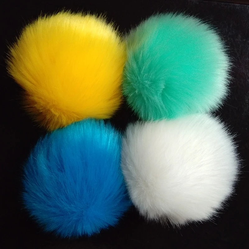

High Quality Monochromatic Pompon Faux Rabbit Fur Ball DIY Jewelry Parts Making Pendant For Chain Curtain Tassel Handmade Crafts