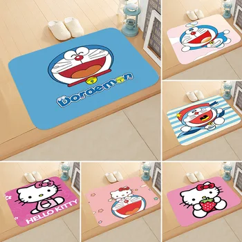 

Tinker Bell Jingle Cats Cartoon Printed Mat Children Doraemon Flannel Room Pad wo shi dian funny door mats