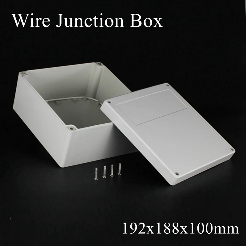 

192x188x100mm ABS IP65 Waterproof Plastic Wire Junction Box Distribution Enclosure Project Case Electronic Terminal Instrument