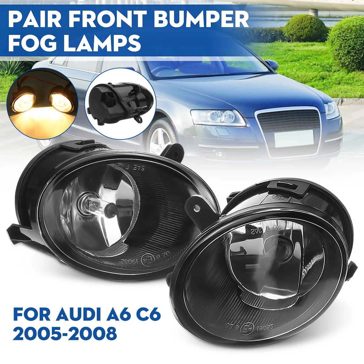 2 шт. 12 в автомобильный передний бампер Гриль противотуманный светильник