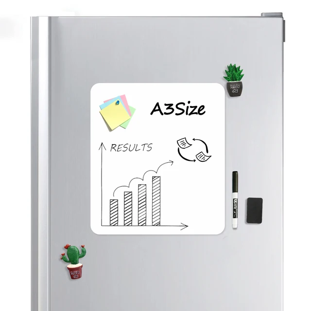 $15.19 A3 Magnetic Whiteboard For Iron Wall Sticker Office Writing Message Erasable Whiteboard Paper Painting Graffiti fridge Sticker