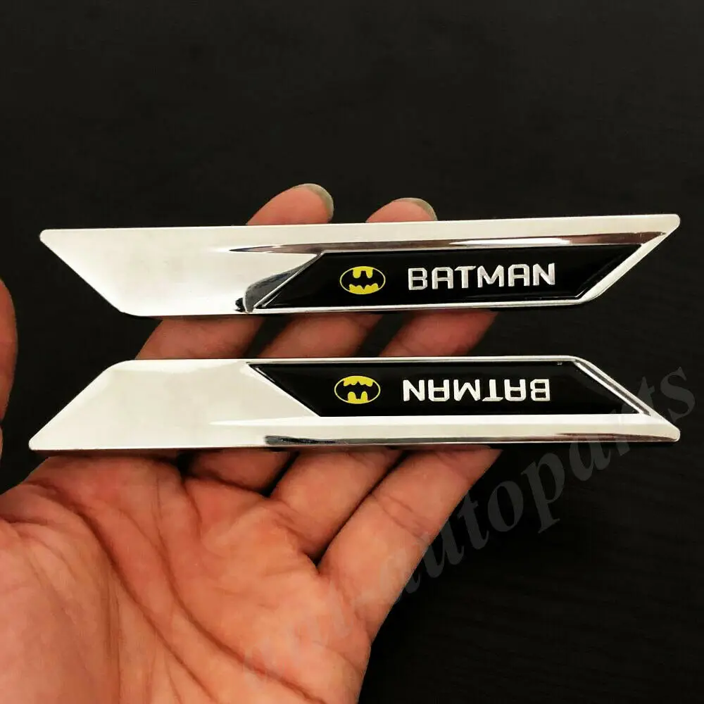 

Pair Metal Batman Dark Knight Mask Car Fender Emblem Skirts Badge Decal Sticker