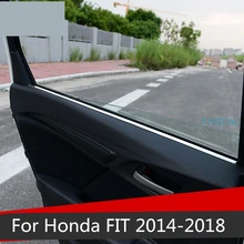 Для Honda FIT JAZZ-19 автомобильные накладные полоски для внутренней отделки окон декоративные яркие полосы из нержавеющей стали автомобильные аксессуары