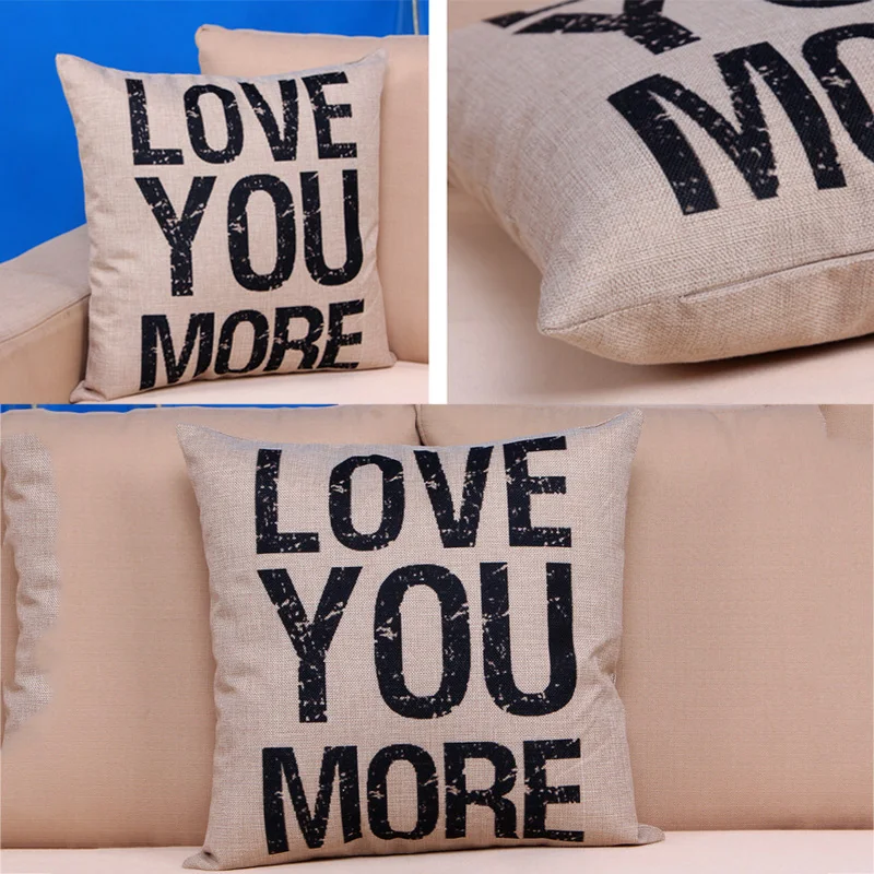 Белье LOVE YOU MORE я никогда не буду любить тебя диван-кровать Декор Подушка Чехол для подушки подарок