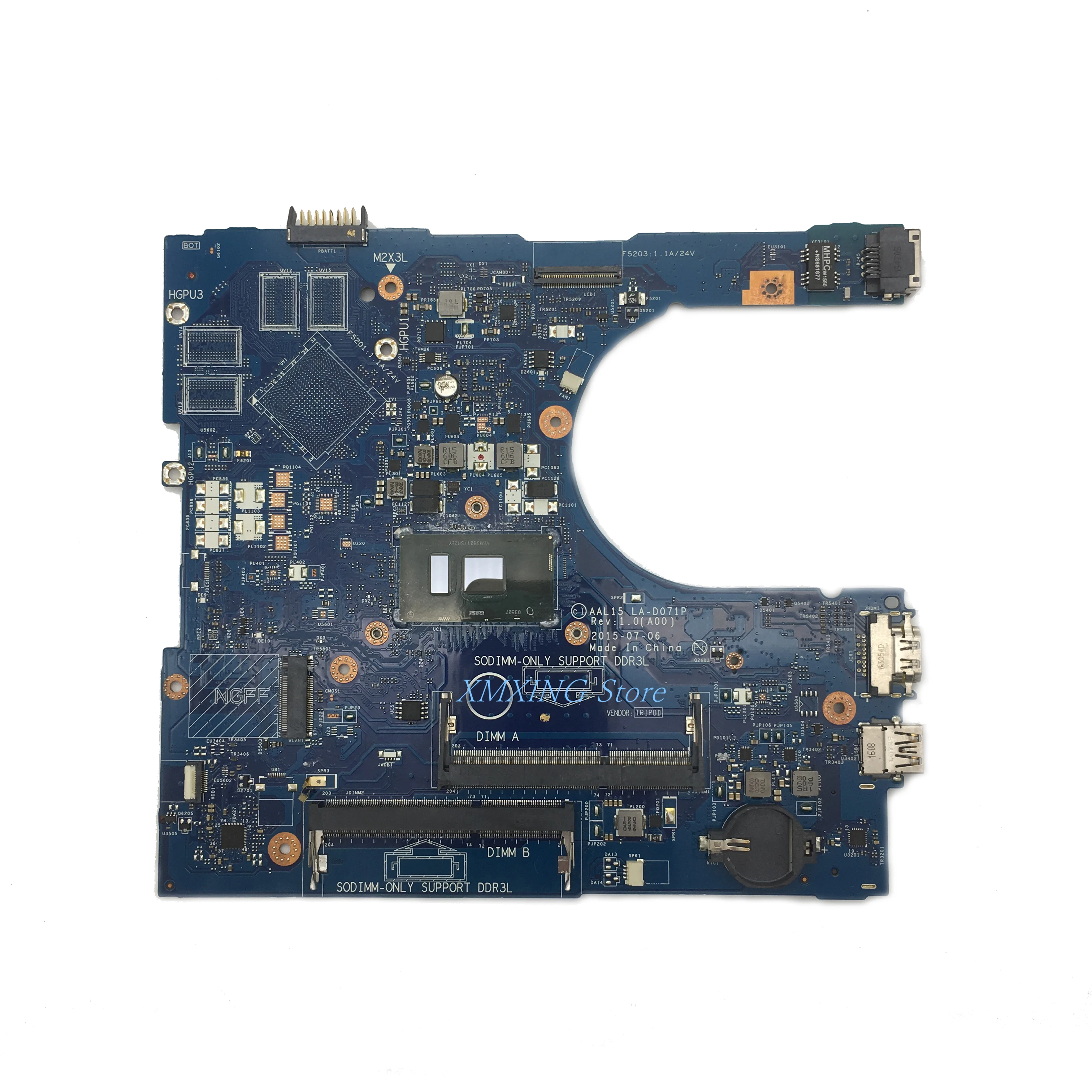 

Материнская плата FULCOL для ноутбука DELL Latitude 5559, I5-6200U, центральный процессор диагональю 15 LA-D071P 0VYVP1 VYVP1, протестирована на 100%