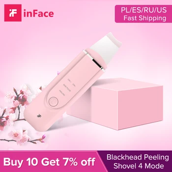 

InFace Ultrasonic Skin Scrubber Cleansing Blackhead Peeling Shovel Facial Pore Cleaner Face Skin ion Skin Cleansing IinstSrument