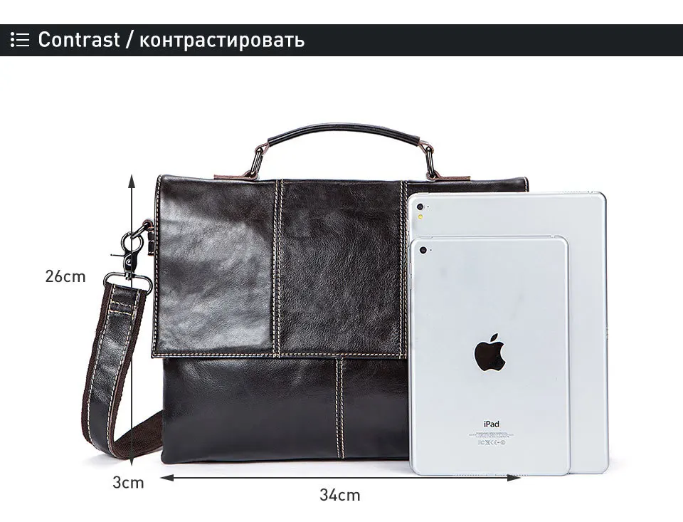Сумки-мессенджеры из натуральной кожи мужские сумки модные деловые портфели для ноутбуков Новые дизайнерские сумки через плечо 7909