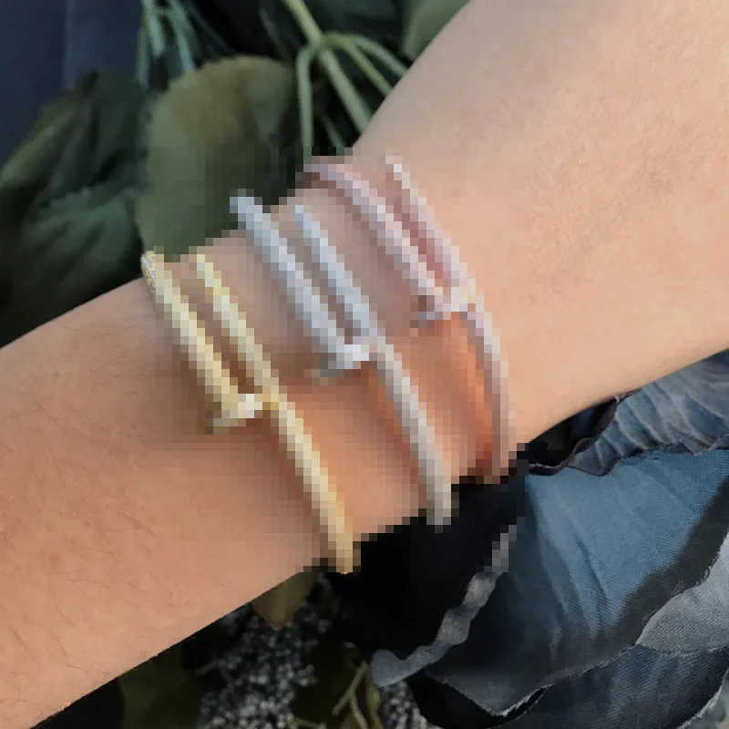 Роскошные AAA циркониевые браслеты из элементов формы хрустальные браслеты модные ювелирные изделия, сделанные с