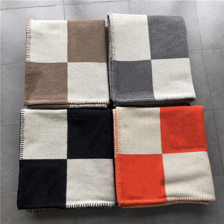 Plaid Blankets for Beds 1400g Weighted Wool Blanket Sofa Luxury Decorative Quilt 140x170cm Throw Best Selling 2020 Gifts Friend