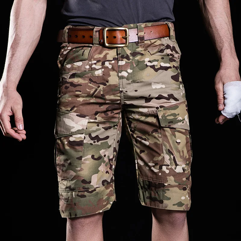 

Mege Brand Men Tactical Military Camouflage Shorts Combat Cargo Pants Multi Pockets Loose Work Casual Short Pants Dropshipping