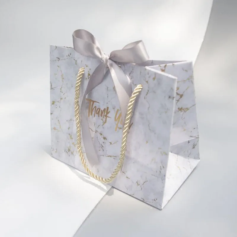 

AVEBIEN 10pcs Creative Marble European Style Gift Bag Wedding Gift Box Gives Bride Wedding Favors and Gift Candy Bags for Guests
