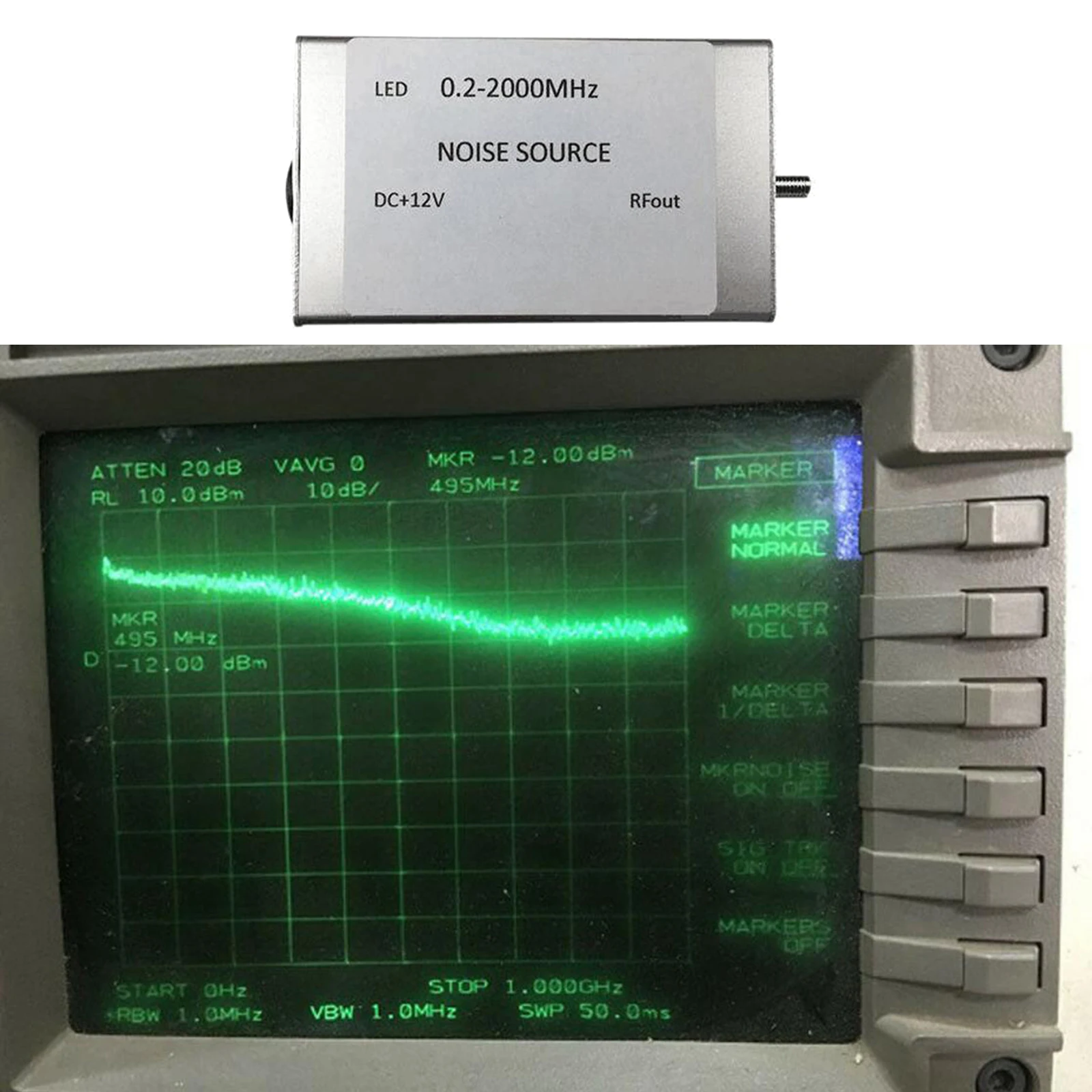 Radio Frequency White Noise Signal Generator Noise Source  Tracking 0.2-2000Mhz