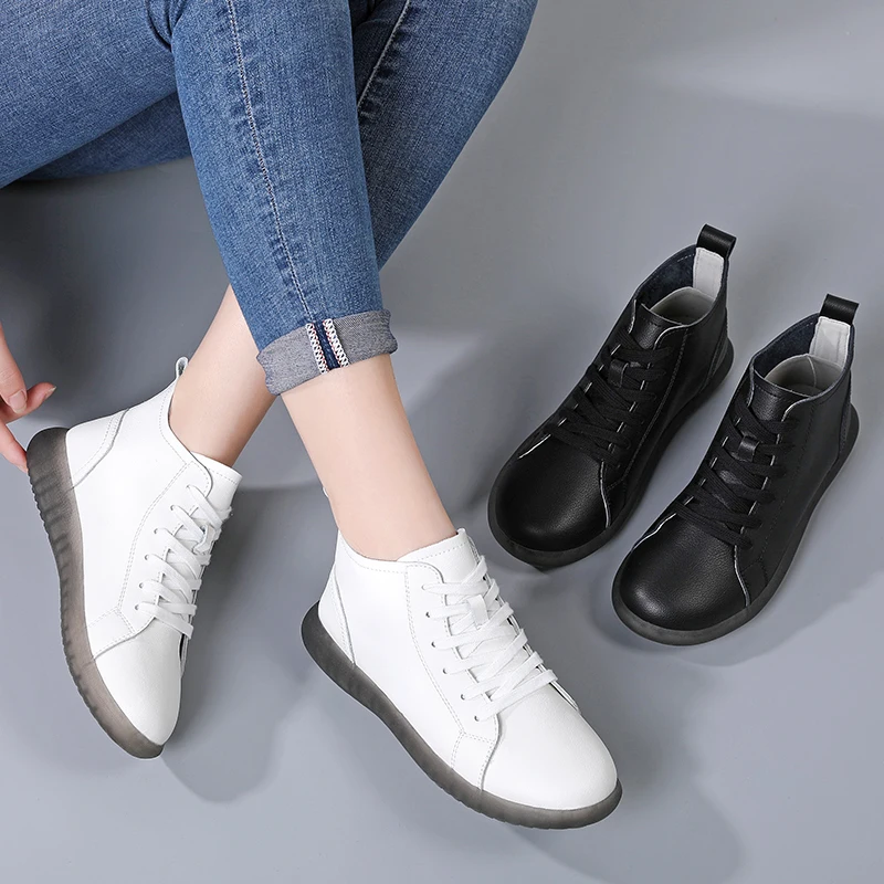 Женские кожаные ботинки Дизайнерская Shoessoft туфель оксфордов 2021 Модные женские