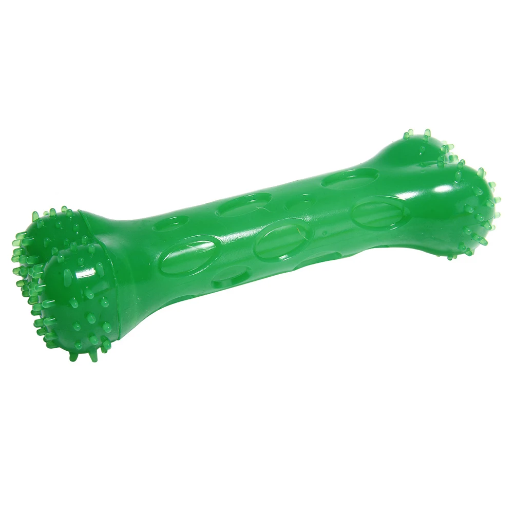 Bone Shape Puppy Dog Training Squeaky Bite Resistant TPR Pet Teeth Cleaning Toy