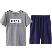 Crew Neck New Smart Casual Pajama Men Homesuit Homeclothes Fashion Style Short Sleeve Short Pants Men Pijama Mens Pajama Set Men's Sleep Crew Neck New Smart Casual Pajama Men Homesuit Homeclothes Fashion Style Short Sleeve Short Pants Men Pijama Mens Pajama Set Men's Sleep