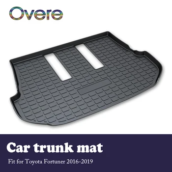 

Overe 1Set Car Cargo rear trunk mat For Toyota Fortuner 2016 2017 2018 2019 Styling Anti-slip mat Waterproof carpet Accessories