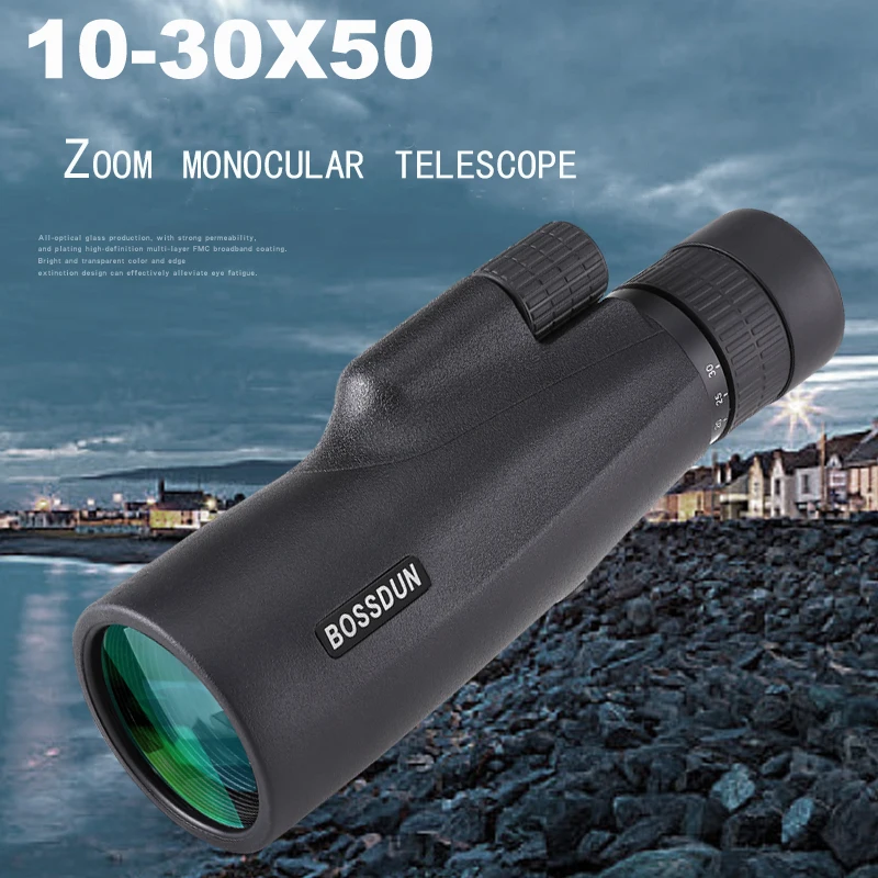 Mejor Compra Telescopio Monocular potente de largo alcance para caza, acampada, turismo, niños, telescopio de bolsillo, 10-30x50 8bWZwYkxLqb