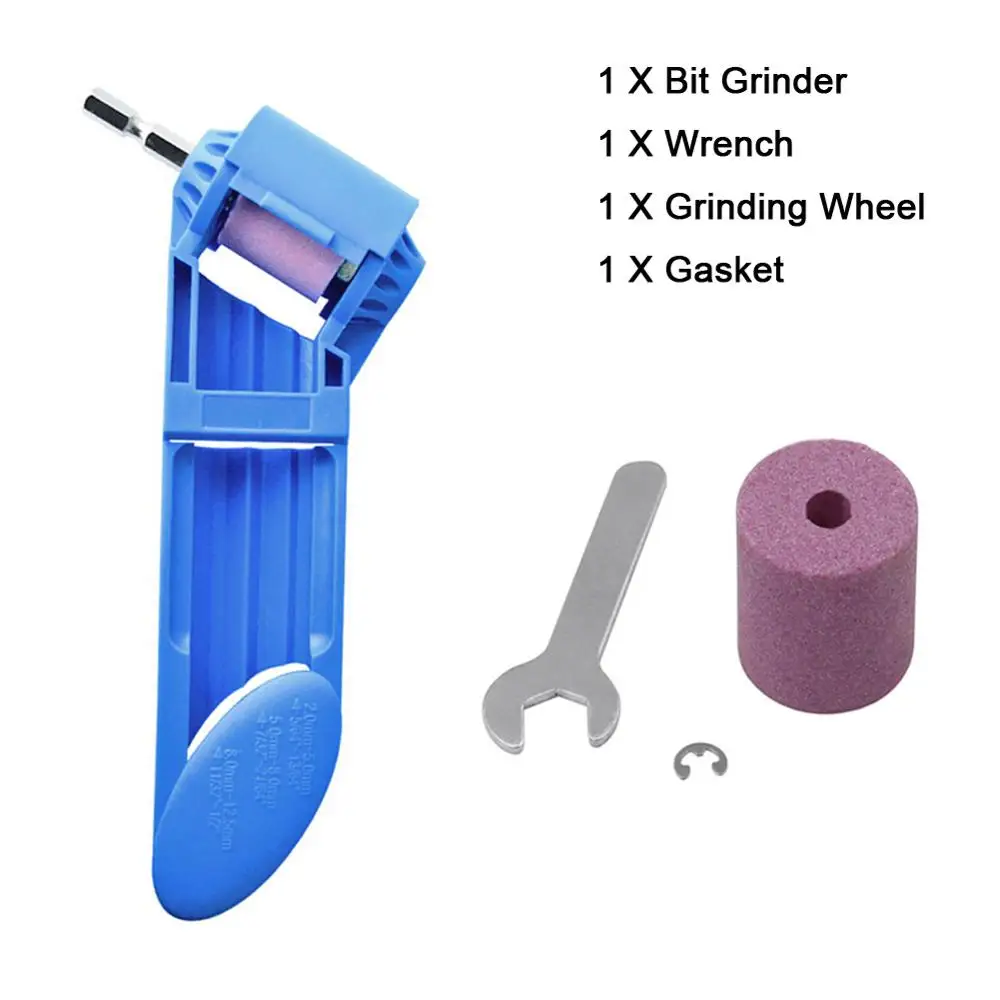 4pcs Blue 2-12,5 мм точилка для сверл портативный корундовый шлифовальный круг набор инструментов дрель полировальная шлифовальная машина колесная дрель точилка для сверл - Цвет: 4pcs Blue