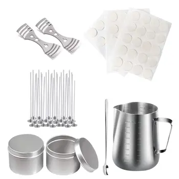 

900ML Candle Making Kit Supplies, Soy Wax DIY Candle Craft Tools Including Candle Make Pouring Pot, Candle Wicks, Wicks Sticker