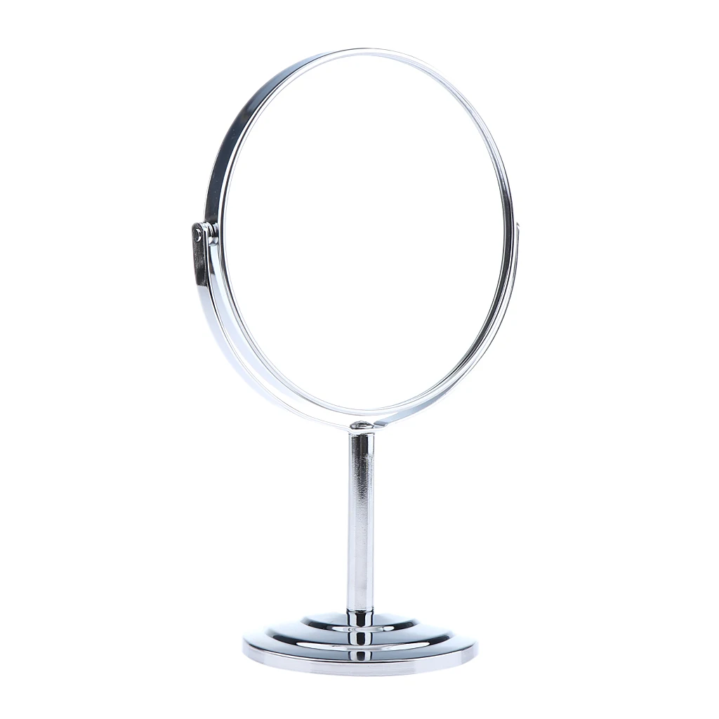 6-inch Round Tabletop Two-sided Swivel Vanity Mirror with 2x Magnification for Women Girl Makueup Hair Styling Accessories