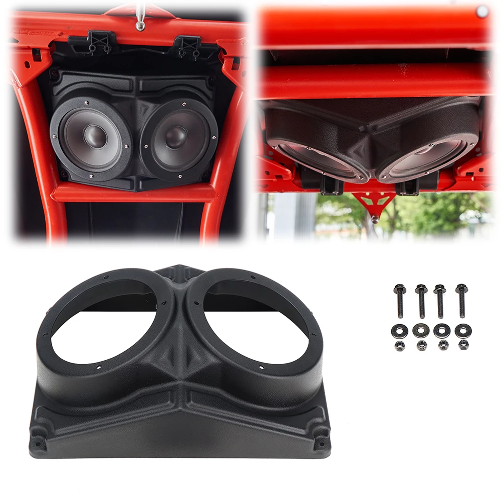 6.5'' Roof Mount Overhead Speaker Pods Enclosure Compatible with Polaris RZR ATV UTV for Can Am
