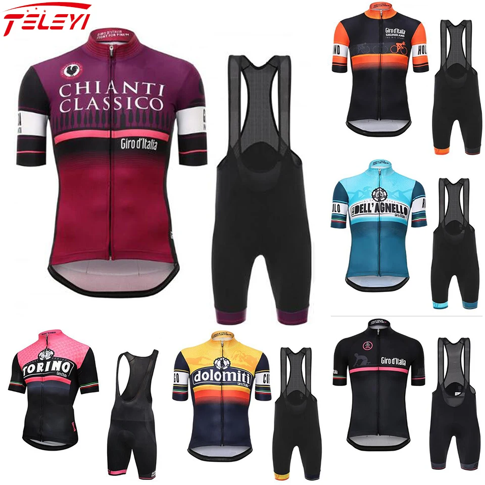

2020 Team summer cycling Jersey set Bicycle Clothing Breathable Men Short Sleeve shirt Bike bib shorts 9D Gel pad roupa ciclismo