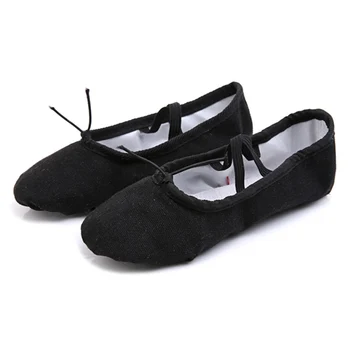 

Childrens Adult Canvas Soft Bottom Ballet Shoes Practice Yoga Shoes NSV775
