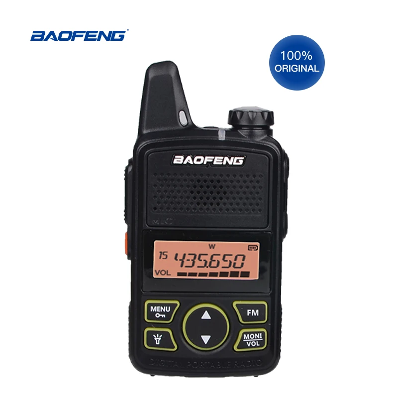 2 шт. мини рация Baofeng BF T1 LCD UHF 400 470MHz 1500mAh 20 каналов FM портативный двухсторонний