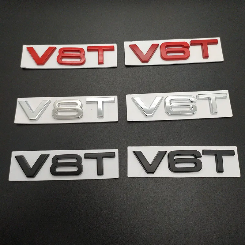 Автомобильный Стайлинг 3D Металл V6T V8T V6 V8 T крыло боковое кузова эмблема хвостовая