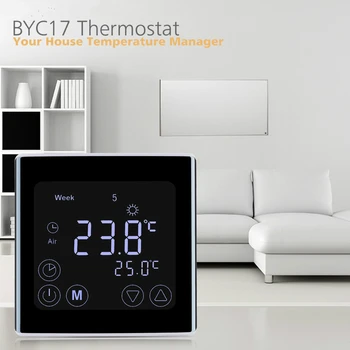 

Underfloor Heating Thermostat Digital Touch Screen Room Temperature Controller Weekly Programmable Thermostats