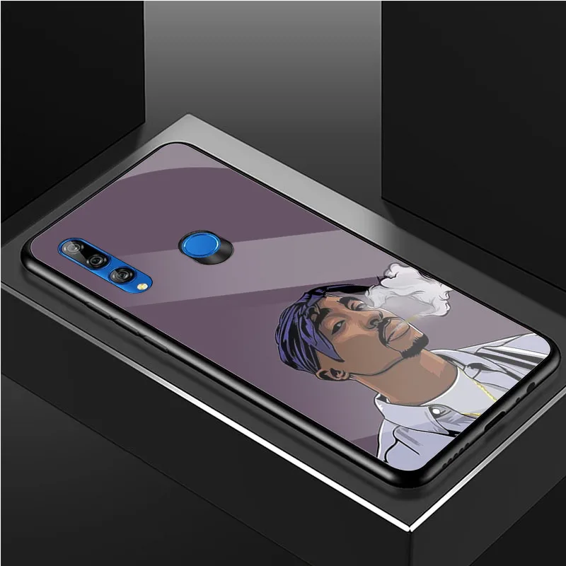 cute phone cases huawei Rapper 2pac singer Tupac DIY Luxury Tempered Glass Phone Case For Huawei Honor 30 20 10 Lite Pro 8X 9 10i Cover shell huawei snorkeling case Cases For Huawei