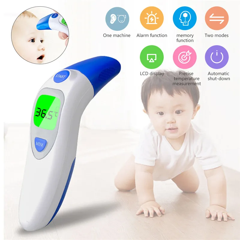 

CYSINCOS Baby Digital Termometro IR LCD Infrared Dual Mode Adult Forehead Body Ear Thermometer Measurement With Alarm Function