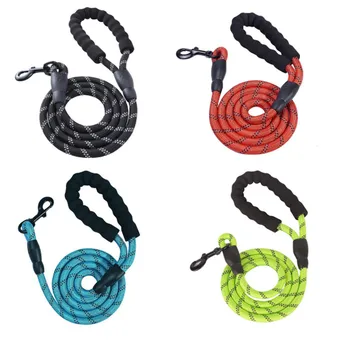 

Pet Supplies Reflective Nylon Round Rope Dog Leash Leash Dog Chain Dog Strap Comfortable Hand Pull Large Dogs