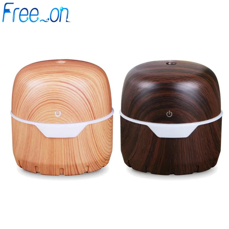 300ML Home Office USB Air Humidifier Ultrasonic Essential Oil Diffuser Water Mist Maker Wood Grain Electric Aroma |