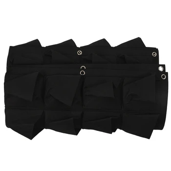 

72 Pocket Planting Bag Wall Vertical Greening Hanging Garden Outdoor Plant 1*1M(Black)