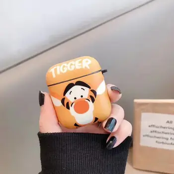 

Cute Cartoon Stitch Tigger Earphone Case For Airpods Soft Silicon Protective Cover Animal Pattern Charging Box Accessories Coque