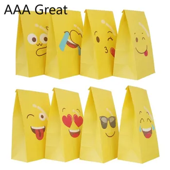 

96Pcs/Lot Candy Food Bag Donuts Creative Expression Bags Packaging Bag Oil-Proof Packaging Paper Pouches European Style Food New