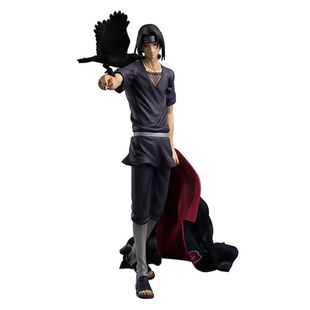 Anime Naruto Uchiha Itachi with Crow Action Figures PVC Hot Toys Shippuden Xmas Gift Uchiha Sasuke Figurals Collectible Figurine