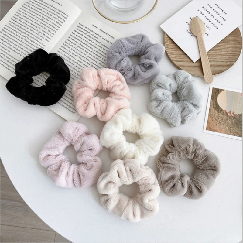 Net red ins plush large intestine circle hair ring sweet and simple hair rope tie hair rubber band head rope hair accessories