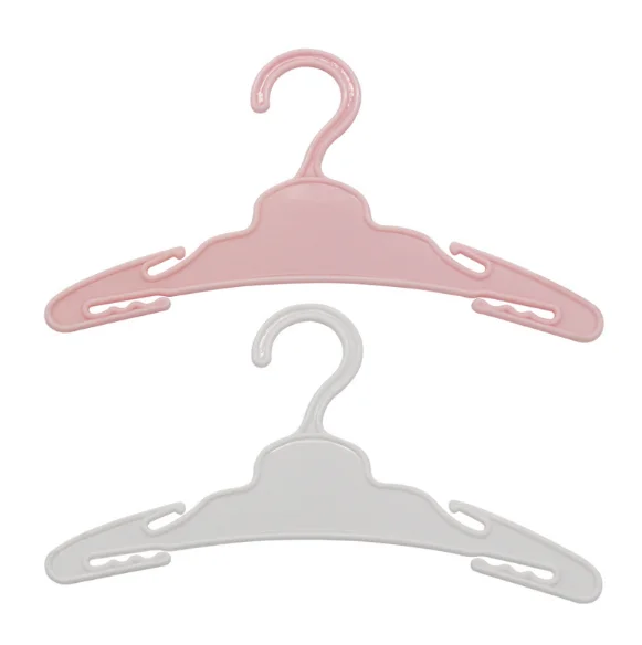 10 Stück rosa Kunststoff Kleiderbügel Halter Zubehör für Puppe Kleiderschra*D RW 