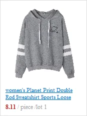 JAYCOSIN fashion women's print hooded sweatshirt hooded sweater jacket simple sports sweatshirt pullover popular autumn winter