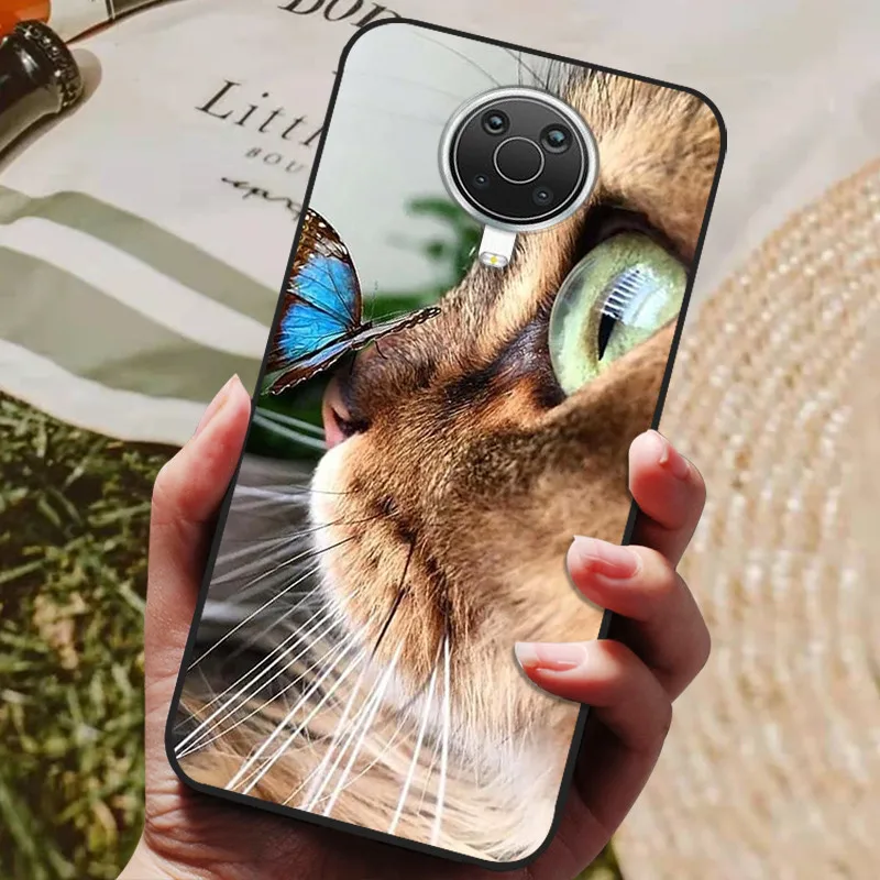 Cat and Wolf Painted Soft Silicone Phone Case - Artistic Back Cover Design